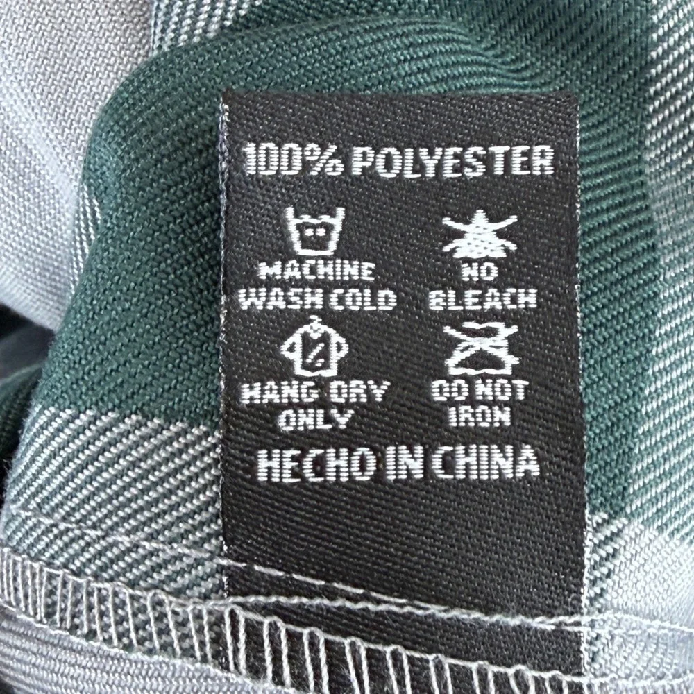 Dixxon‎ Flannel Co Beeline D-Tech Green Grey Buffalo Check Shirt Mens 3X Tall